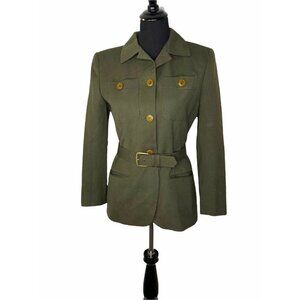 Jones New‎ York Womens Olive Long Sleeve Button Poc